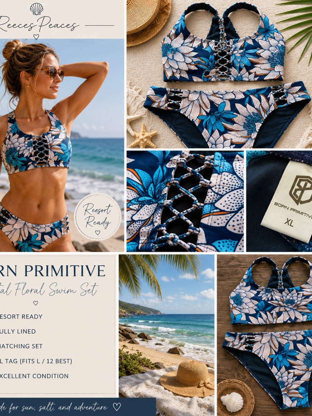 Born Primitive Coastal Floral Bikini Set| Resort Swimwear